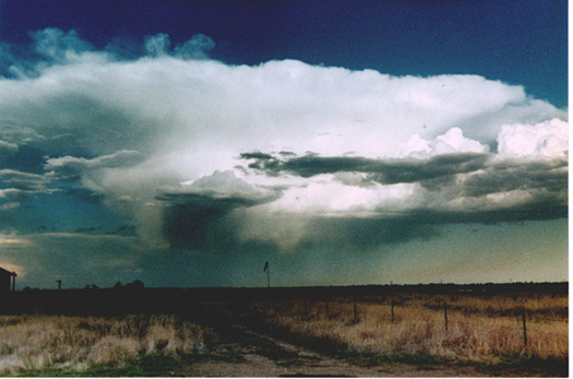  photograph of a dry thunderstorm